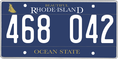 RI license plate 468042
