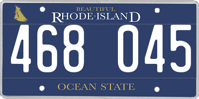 RI license plate 468045