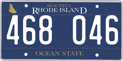 RI license plate 468046