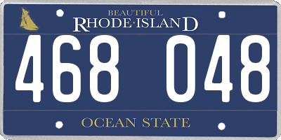 RI license plate 468048