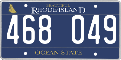 RI license plate 468049