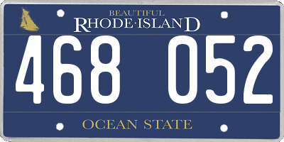 RI license plate 468052