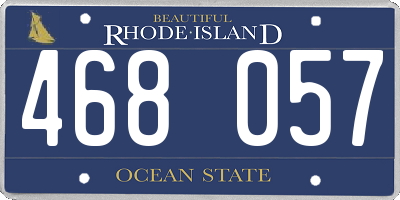 RI license plate 468057