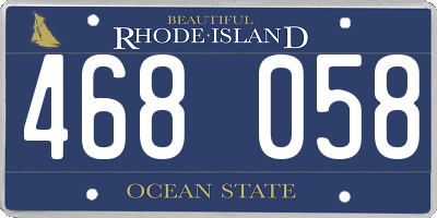 RI license plate 468058