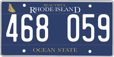 RI license plate 468059