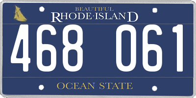 RI license plate 468061