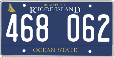 RI license plate 468062