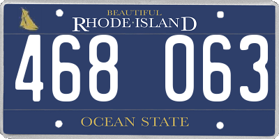 RI license plate 468063