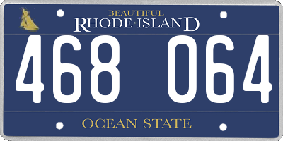 RI license plate 468064