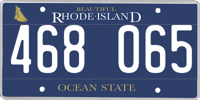 RI license plate 468065