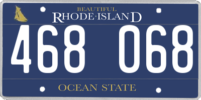RI license plate 468068