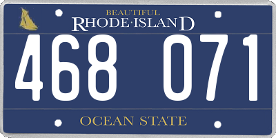 RI license plate 468071