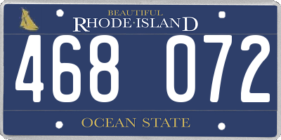 RI license plate 468072