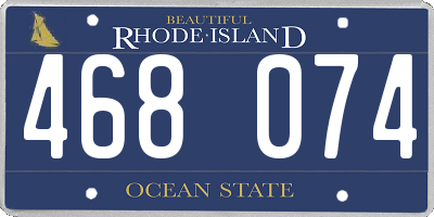RI license plate 468074