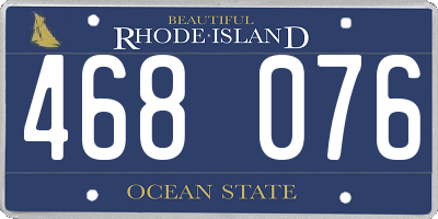 RI license plate 468076