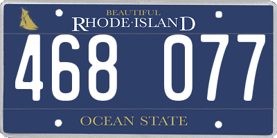 RI license plate 468077
