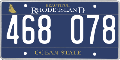 RI license plate 468078