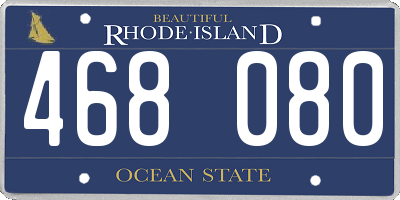 RI license plate 468080