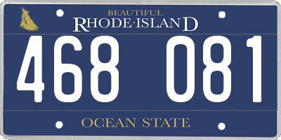 RI license plate 468081