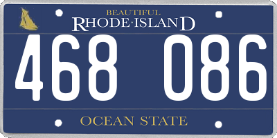 RI license plate 468086