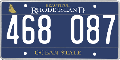 RI license plate 468087