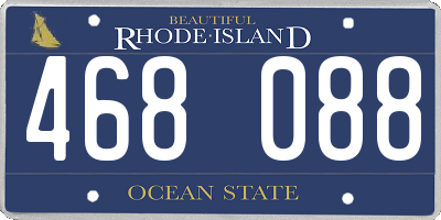 RI license plate 468088