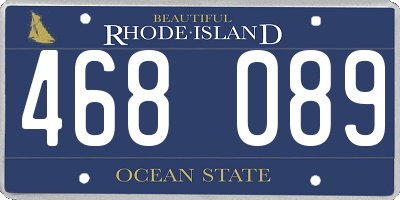RI license plate 468089