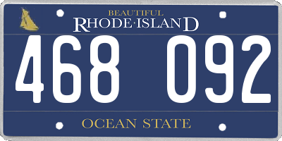 RI license plate 468092
