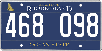 RI license plate 468098