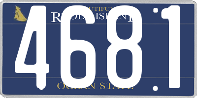RI license plate 4681