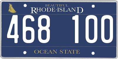 RI license plate 468100