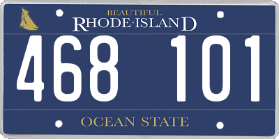 RI license plate 468101
