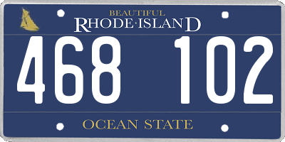 RI license plate 468102