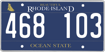 RI license plate 468103
