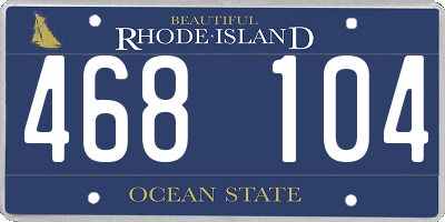 RI license plate 468104