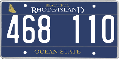 RI license plate 468110
