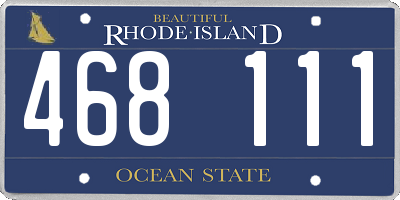RI license plate 468111
