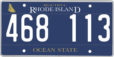 RI license plate 468113