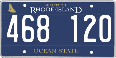 RI license plate 468120
