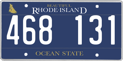 RI license plate 468131