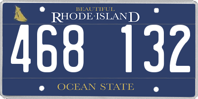 RI license plate 468132