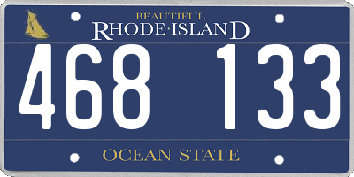 RI license plate 468133