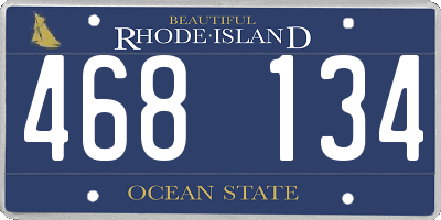 RI license plate 468134