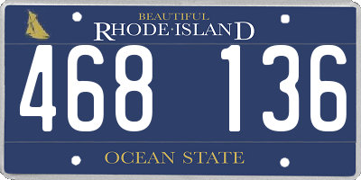 RI license plate 468136