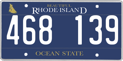 RI license plate 468139