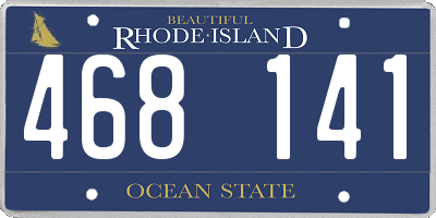 RI license plate 468141