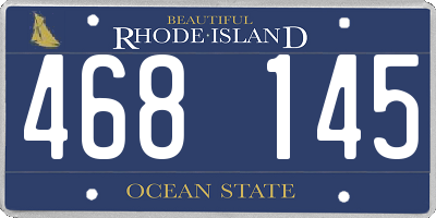 RI license plate 468145