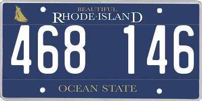 RI license plate 468146