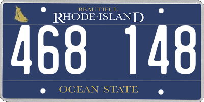 RI license plate 468148