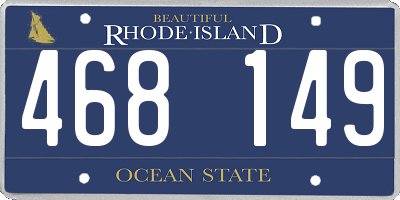 RI license plate 468149